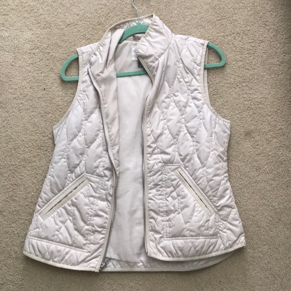 cream and navy vest for 17.  comment for more info
